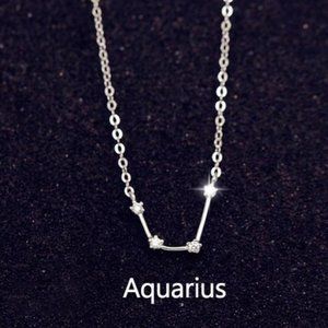 NEW Silver Zodiac Necklace - Aquarius